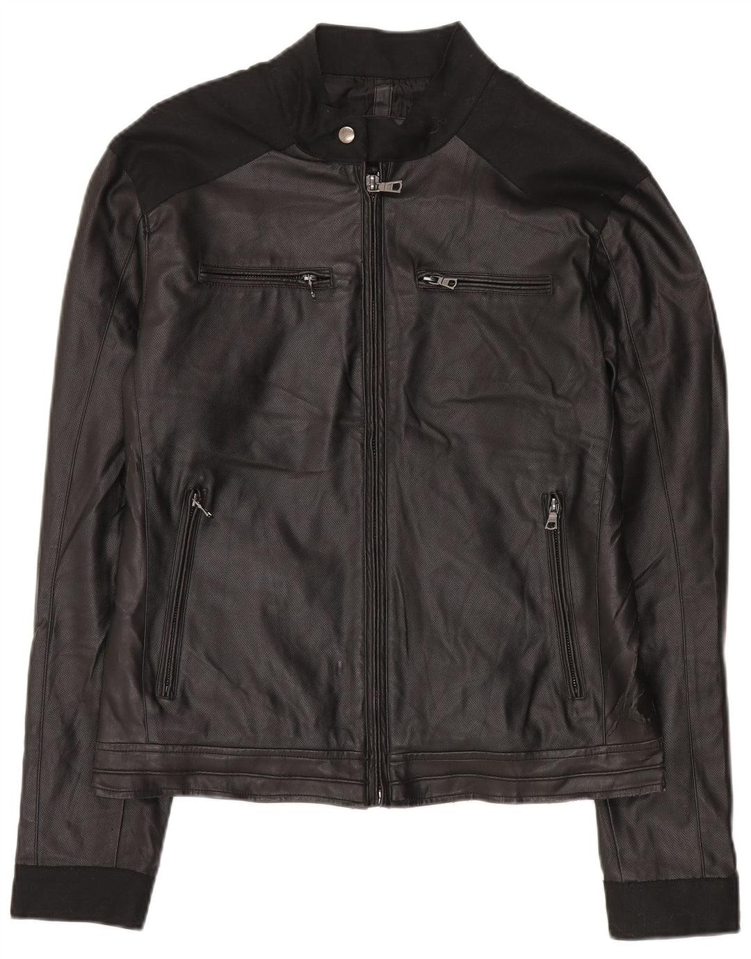 Gas Womens Bomber Jacket IT 52 XL Black Colourblock Polyester