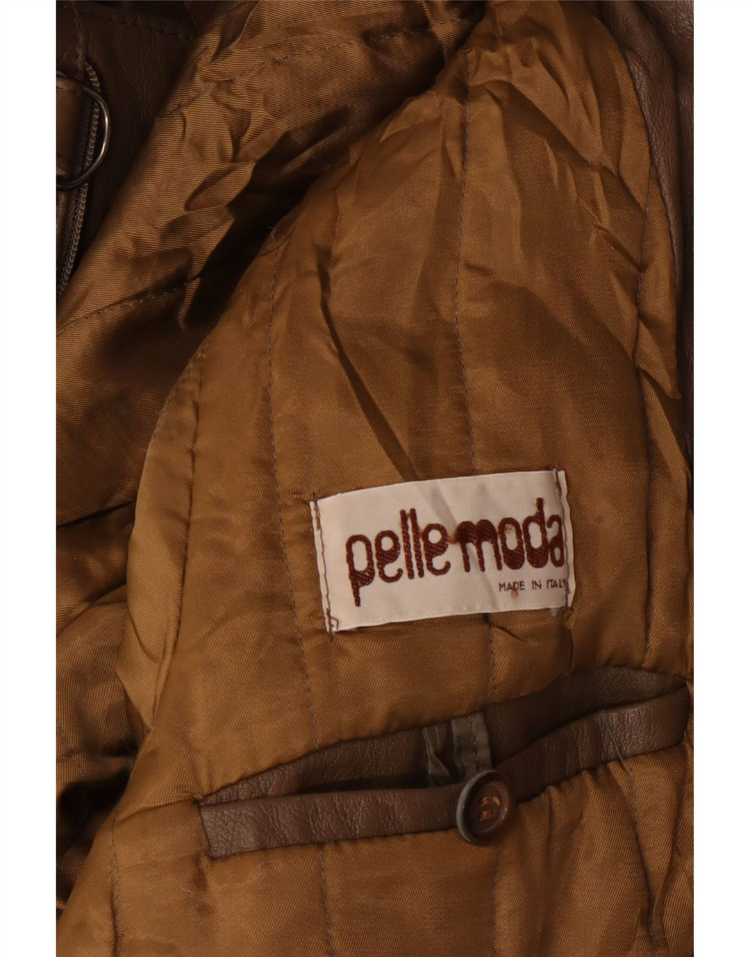 Pelle Moda Mens Leather Jacket UK 36 Small Brown