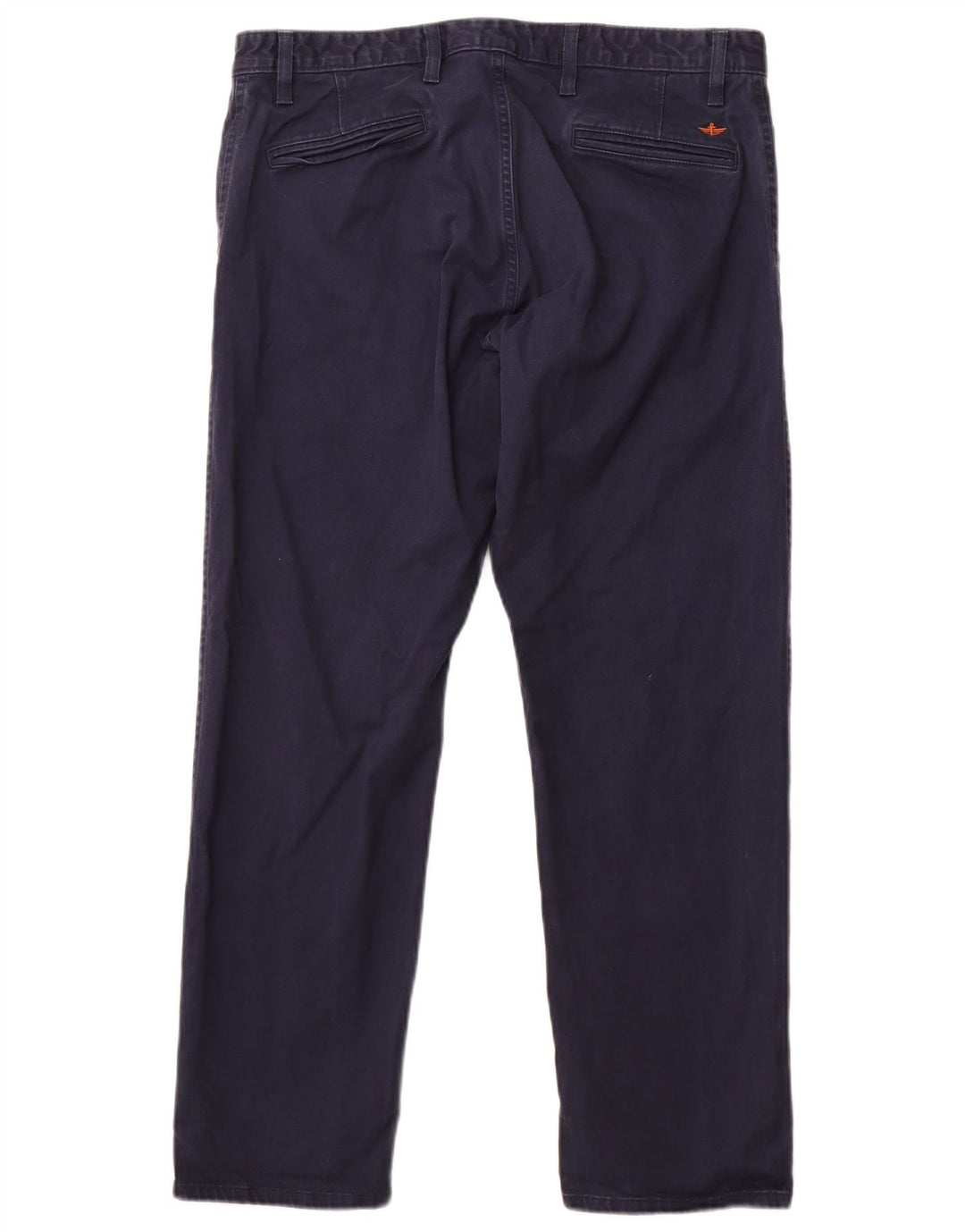 Dockers Mens Straight Chino Trousers W36 L30 Navy Blue Cotton