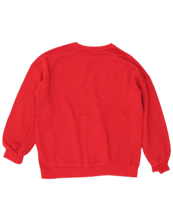 MARKS & SPENCER Girls Sweatshirt Jumper 12-13 Years Red Cotton