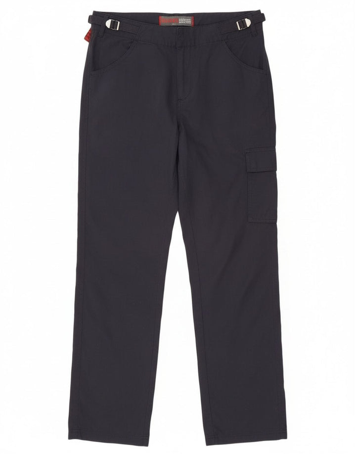 Slam Womens Straight Cargo Trousers IT 44 Medium W32 L35 Navy Blue Cotton