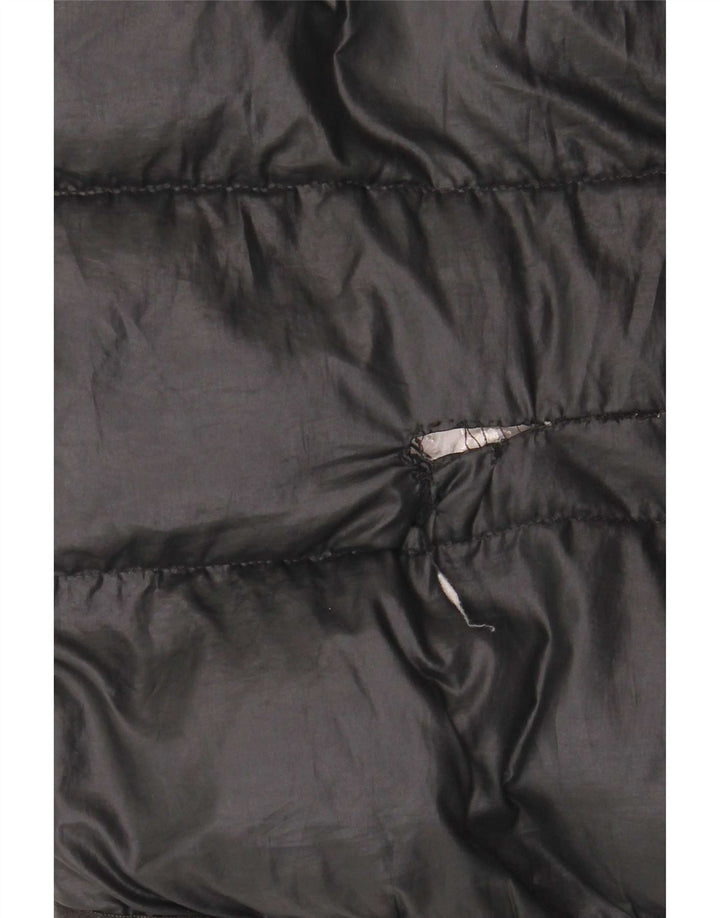 Adidas Boys Hooded Padded Jacket 11-12 Years Black Polyester