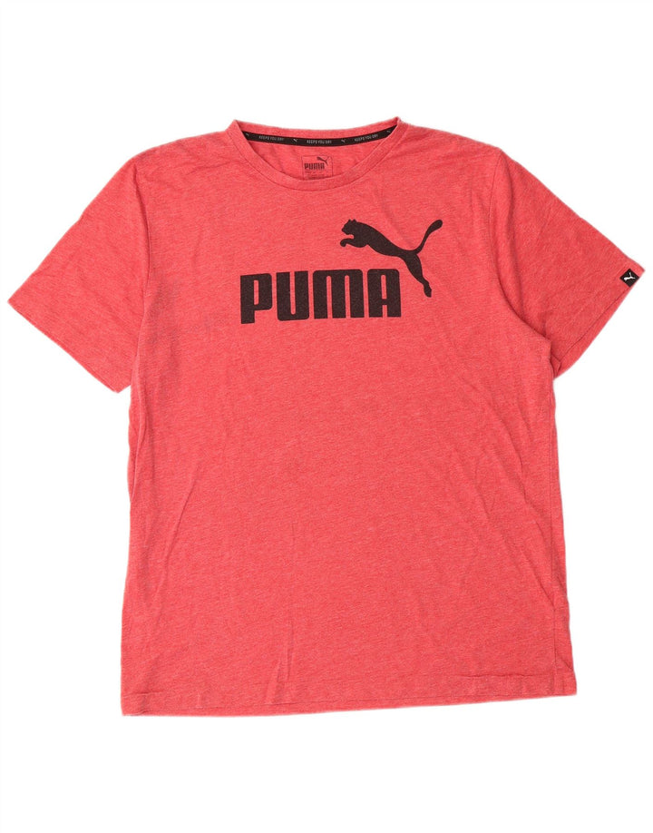 Puma Mens Graphic T-Shirt Top Large Pink