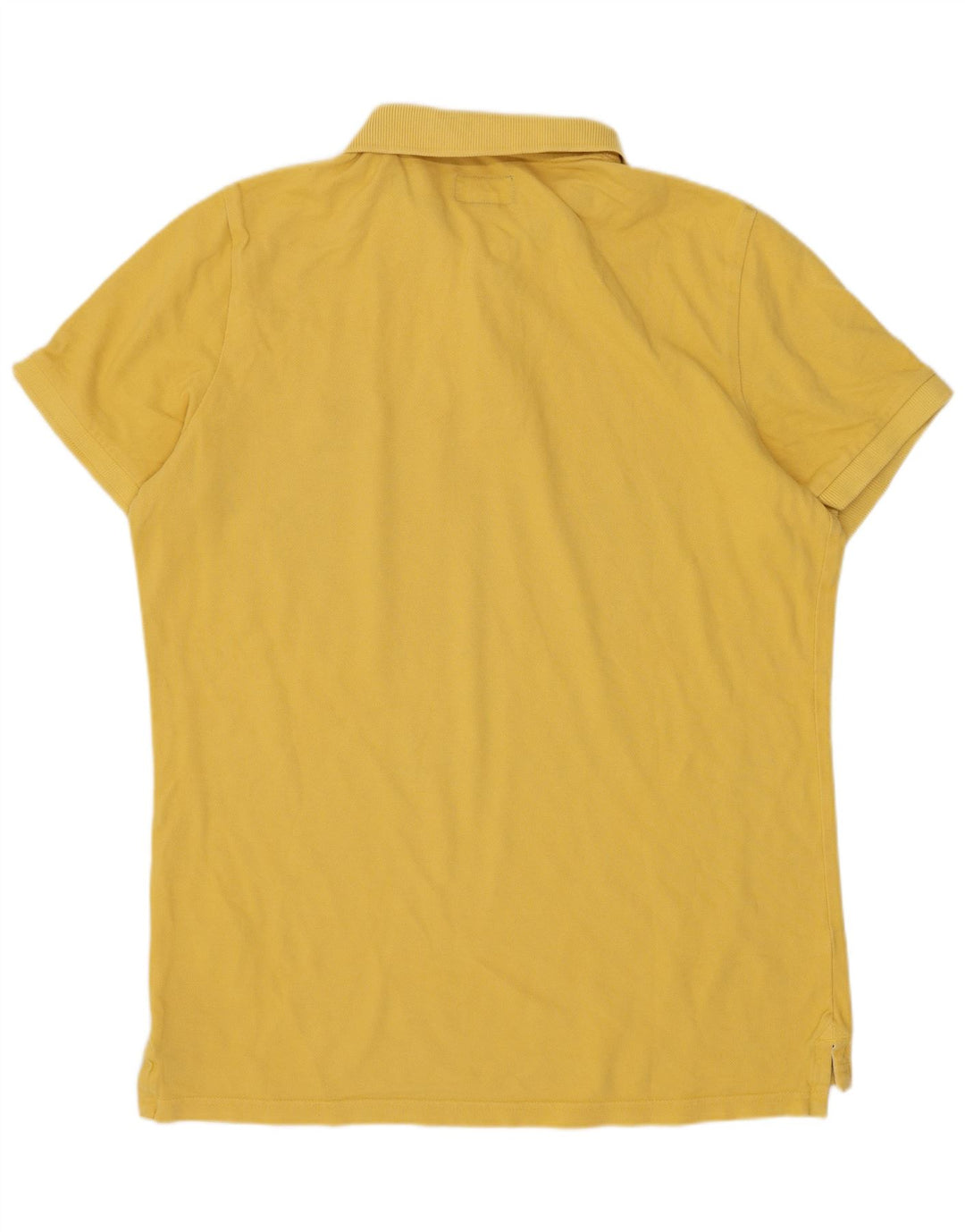 Superdry Mens Polo Shirt XL Yellow Cotton