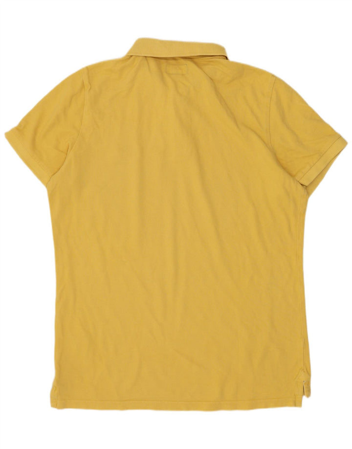 Superdry Mens Polo Shirt XL Yellow Cotton