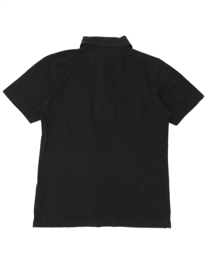 NAVIGARE Mens Polo Shirt Medium Black Cotton