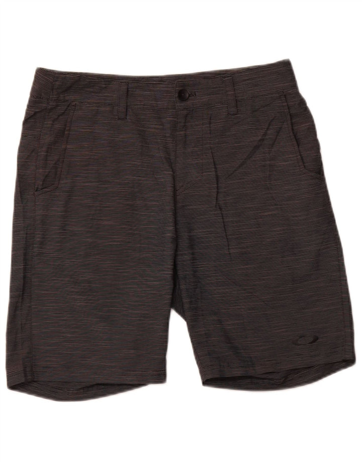 Oakley Mens Regular Fit Chino Shorts W30 Medium Grey Pinstripe Sports
