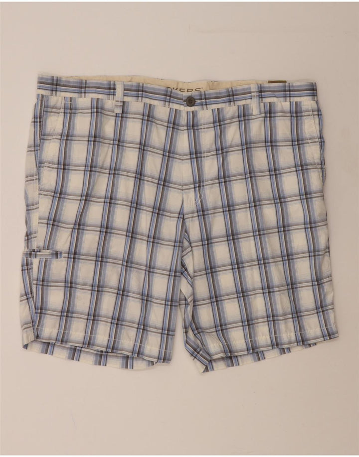 DOCKERS Mens Cargo Shorts W44 2XL White Check Cotton Vintage Dockers and Second-Hand Dockers from Messina Hembry 