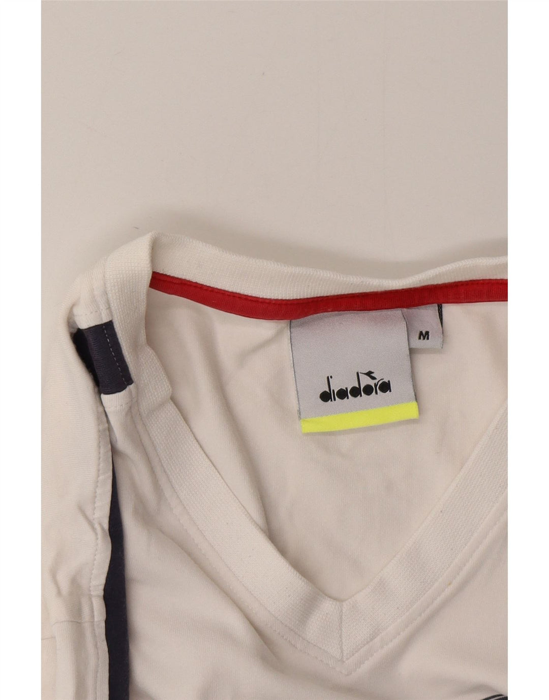 DIADORA Mens Graphic T-Shirt Top Medium White Colourblock