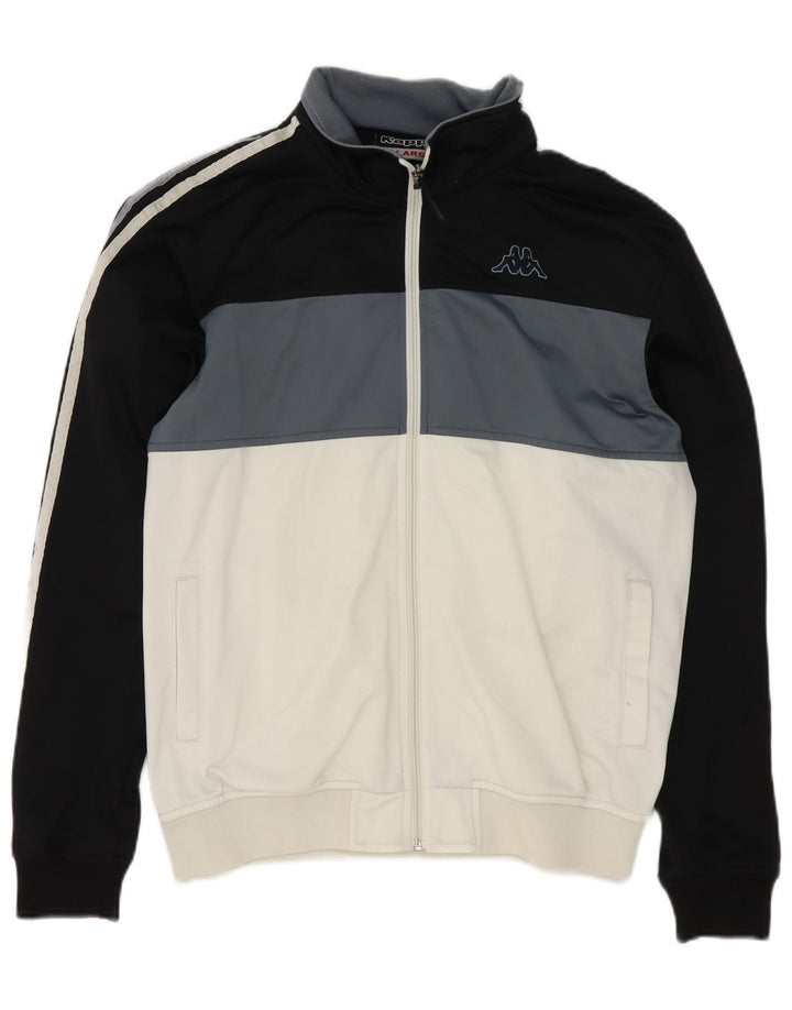 Kappa Mens Tracksuit Top Jacket XL White Colourblock Polyester