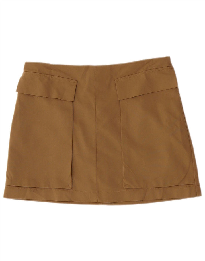 Topshop Womens Mini Skirt UK 14 Large W32 Khaki Polyester