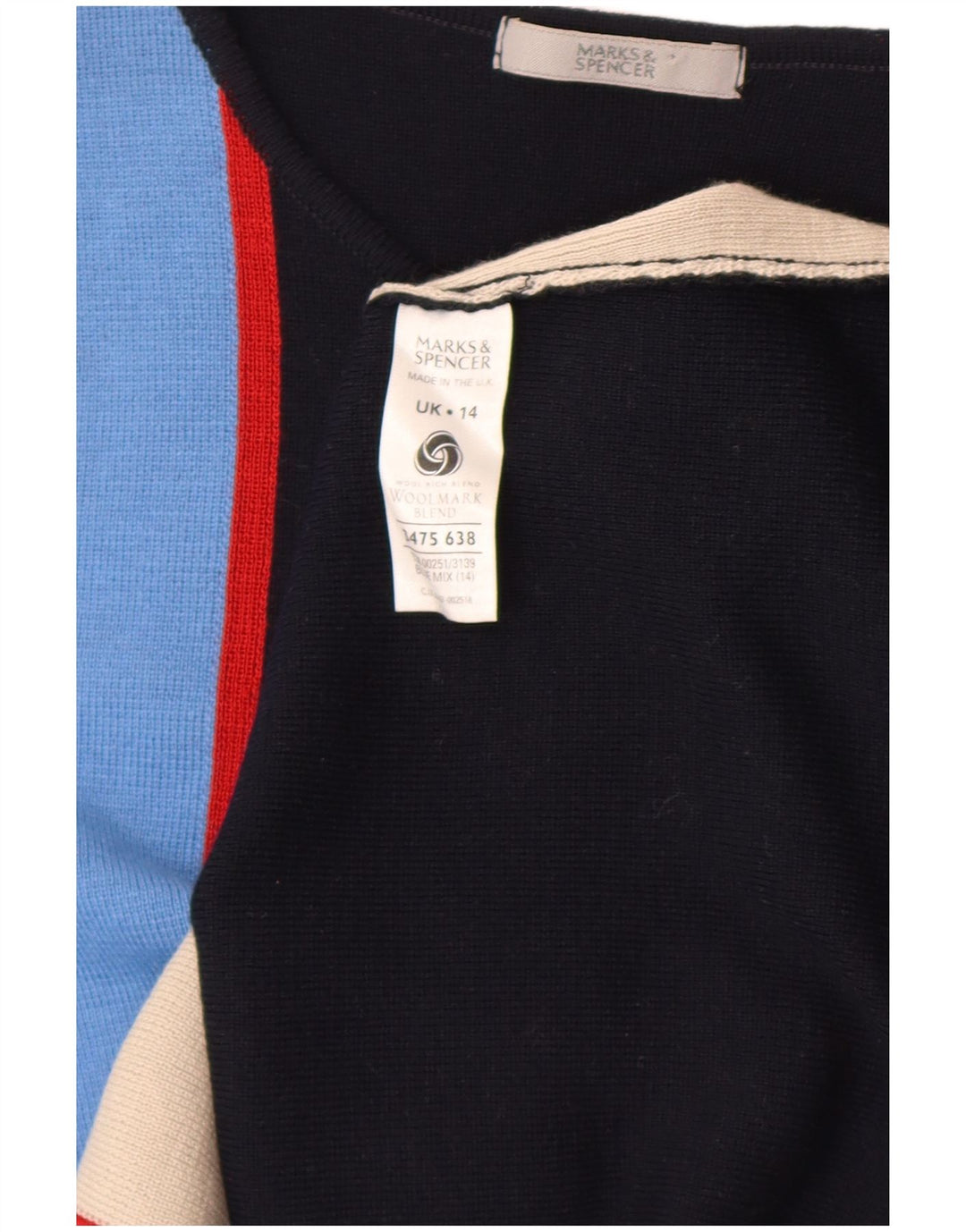 Marks & Spencer Womens Boat Neck Jumper Sweater UK 14 Medium Black