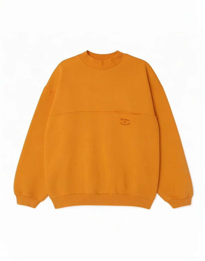 Vintage Mens Sweatshirt Jumper Large Yellow Cotton