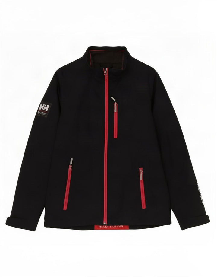 Helly Hansen Womens Graphic Windbreaker Jacket UK 14 Medium Black Polyester