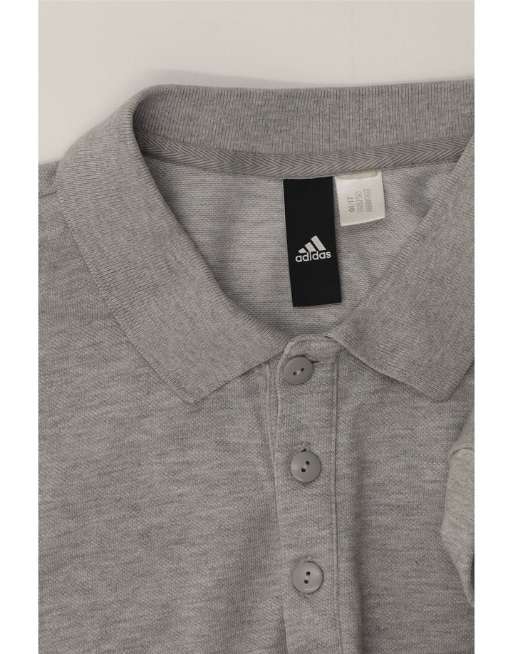 Adidas Mens Polo Shirt Medium Grey Flecked
