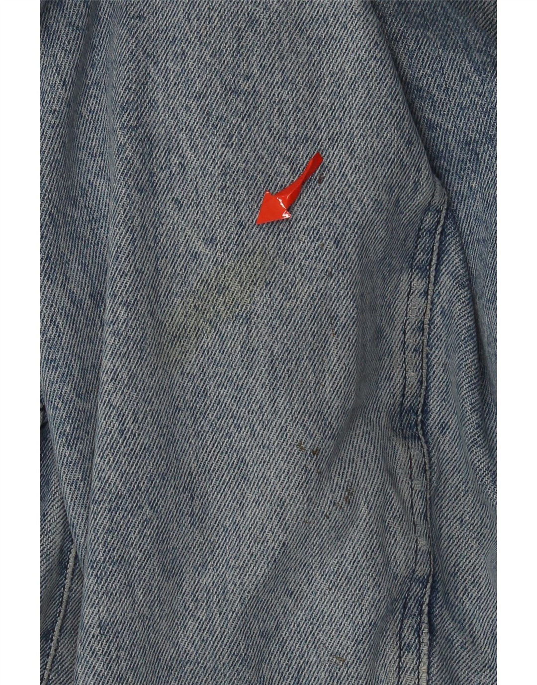 Sisley Mens Denim Sherpa Jacket UK 40 Large Blue Cotton