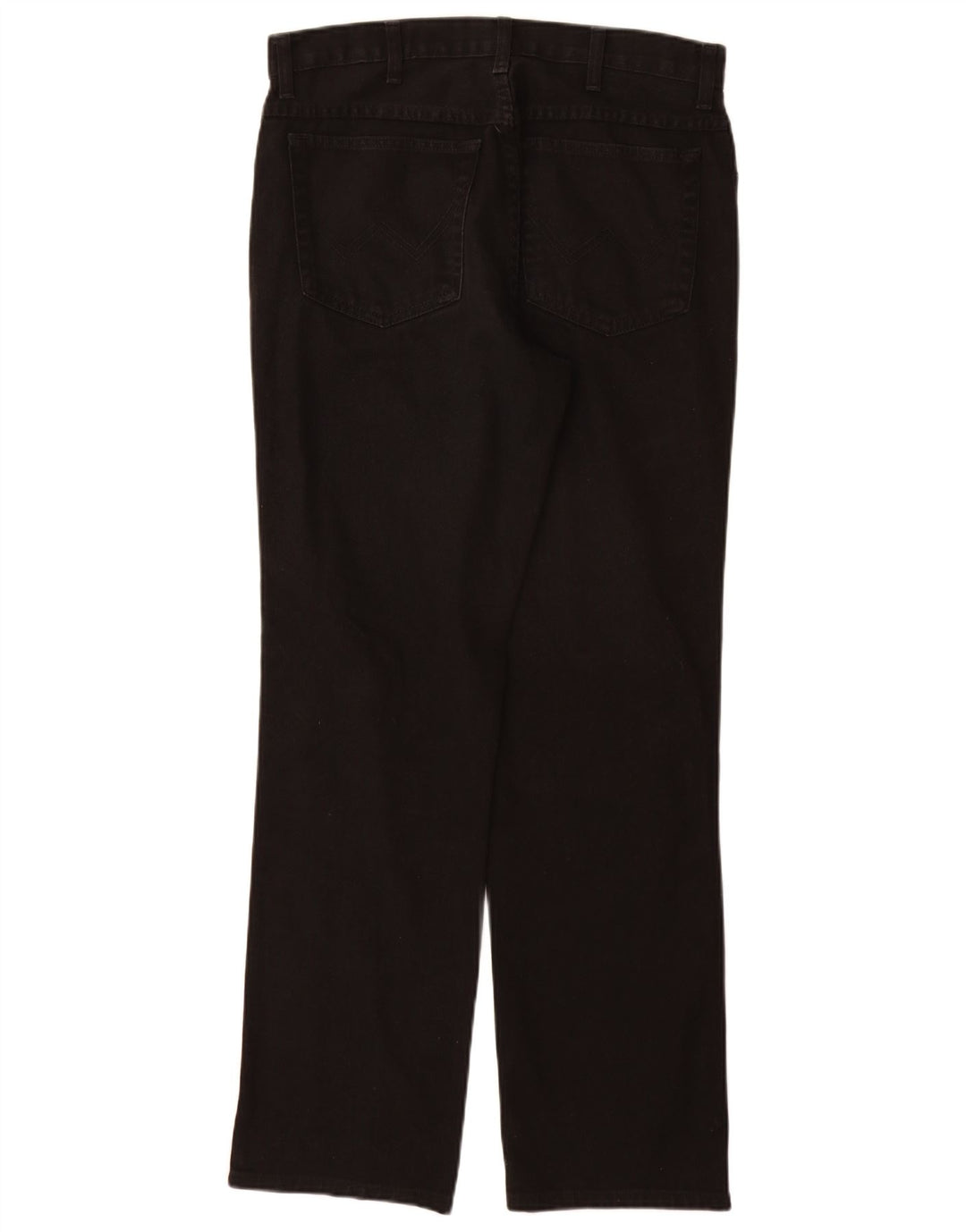 WRANGLER Mens Texas Straight Jeans W34 L32 Black Cotton