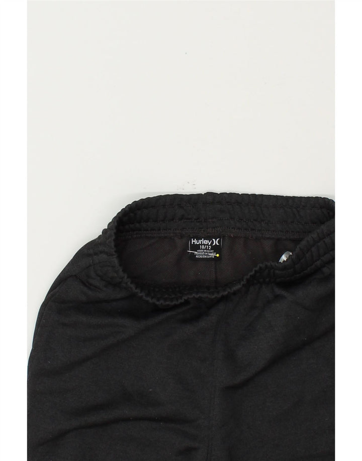 HURLEY Boys Tracksuit Trousers Joggers 10-11 Years  Black Polyester Vintage Hurley and Second-Hand Hurley from Messina Hembry 
