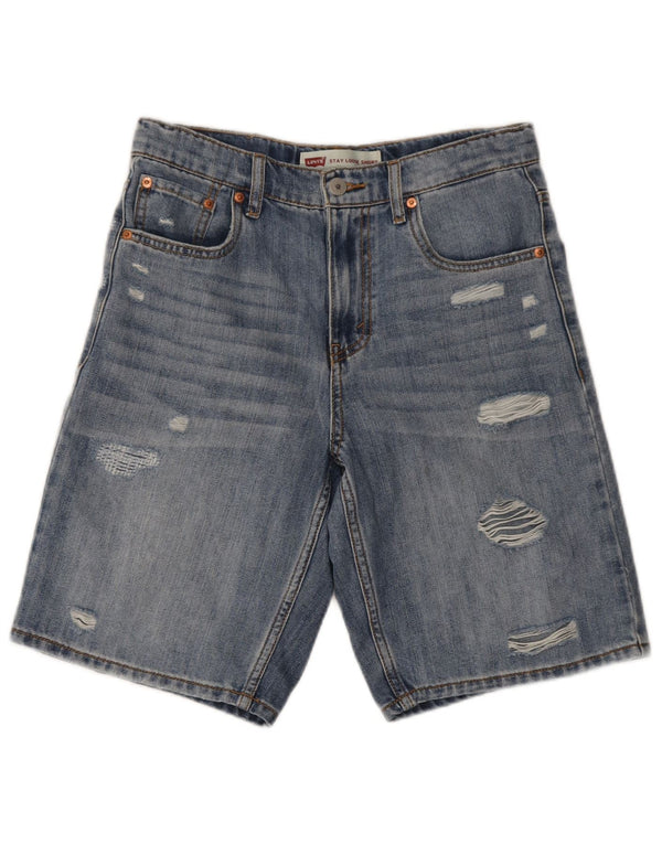 Levi's Girls Distressed Denim Shorts 15-16 Years W29  Blue Cotton