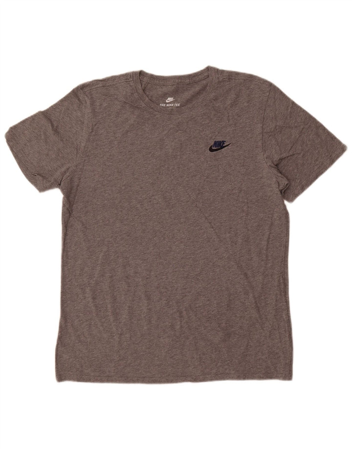 Nike Mens Athletic Cut Graphic T-Shirt Top Large Grey Cotton
