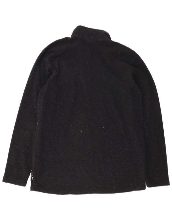 HELLY HANSEN Mens Zip Neck Fleece Jumper Medium Black Polyester