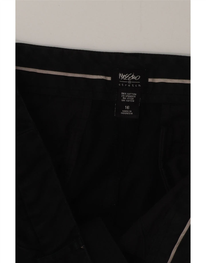 MOSSIMO Womens Bootcut Casual Trousers US 16 2XL W38 L32 Black Cotton