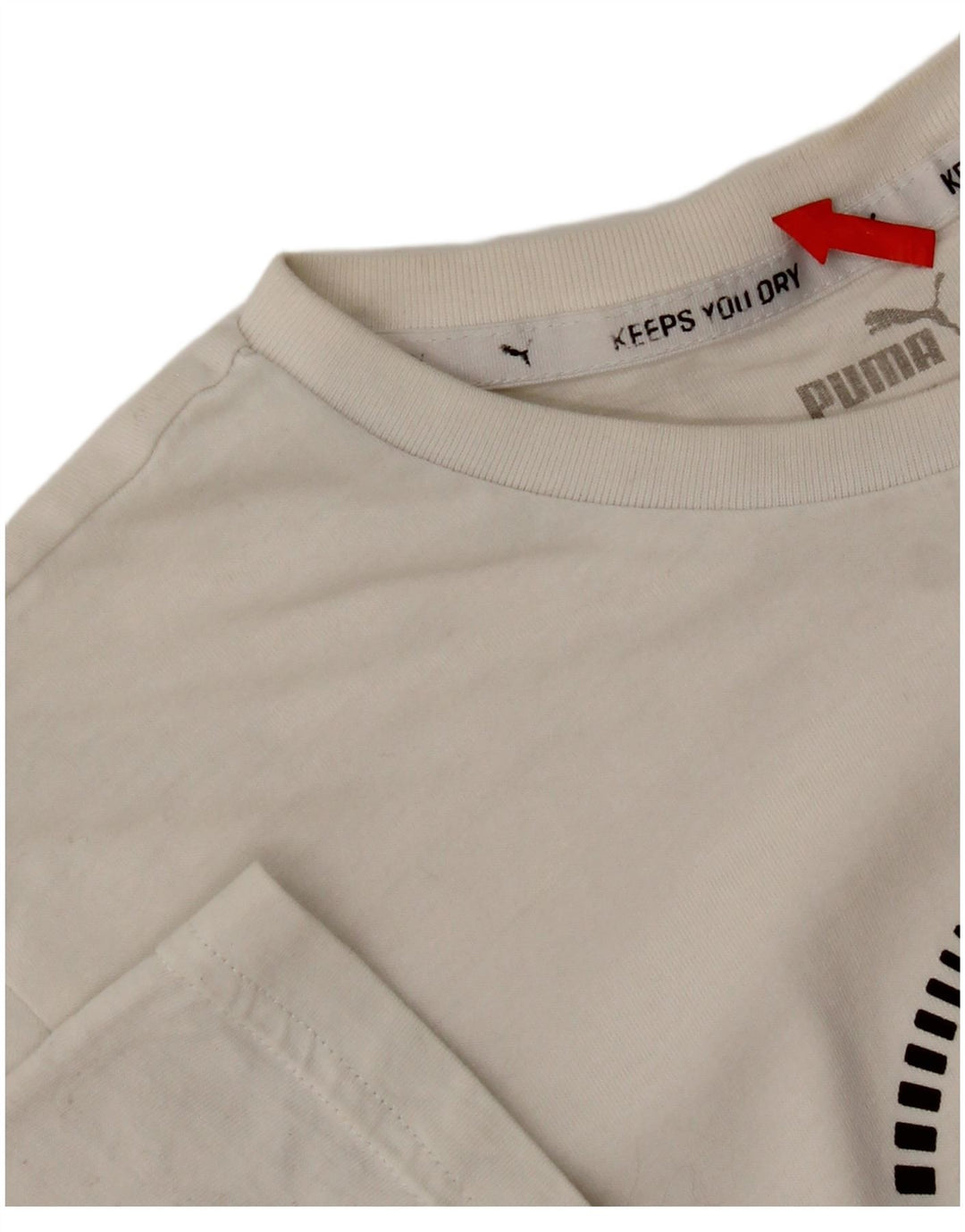 Puma Boys Graphic T-Shirt Top 15-16 Years White