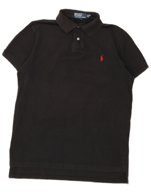 Polo Ralph Lauren Mens Custom Fit Polo Shirt Medium Black Cotton