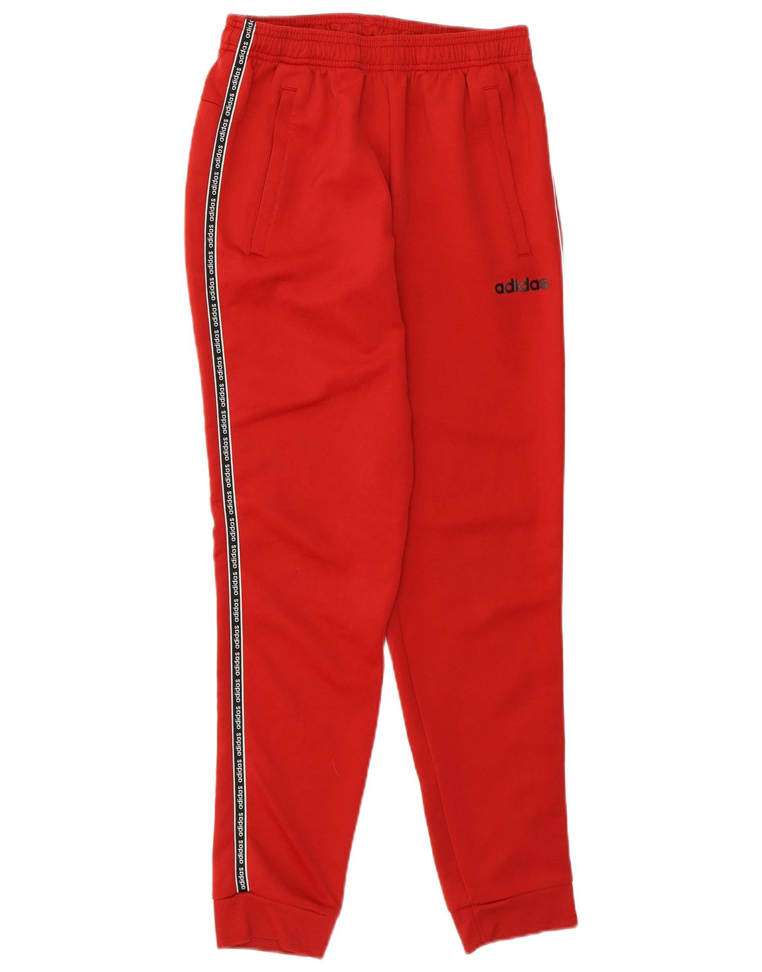 ADIDAS Mens Climalite Graphic Tracksuit Trousers Joggers Small  Red Cotton