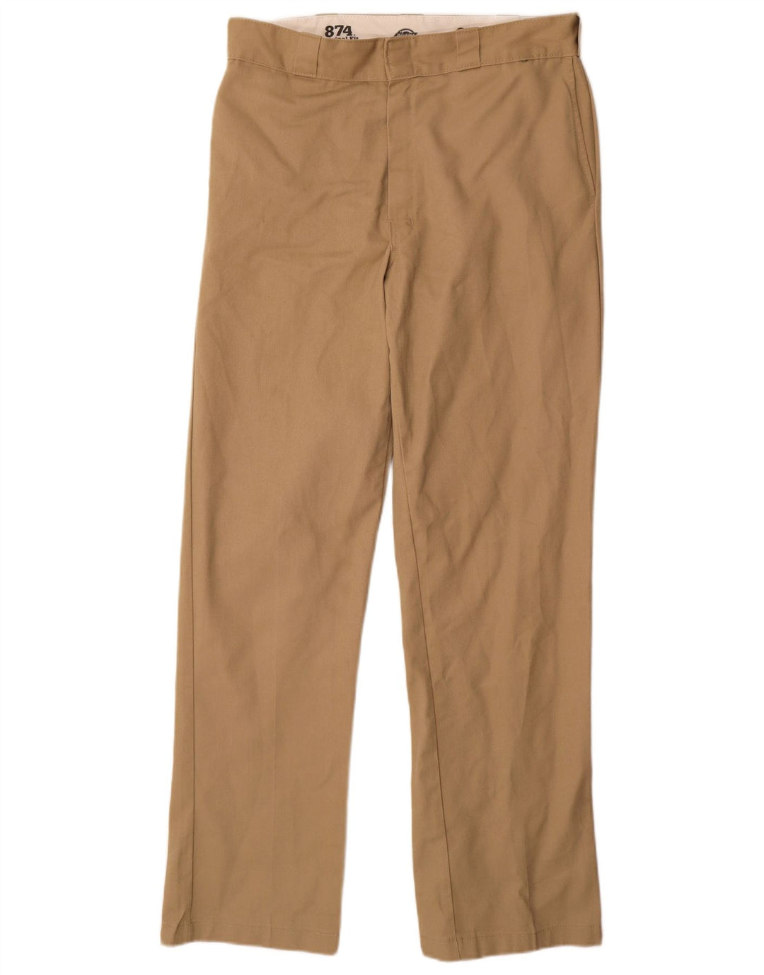 DICKIES Mens 874 Straight Chino Trousers W34 L34 Beige Polyester