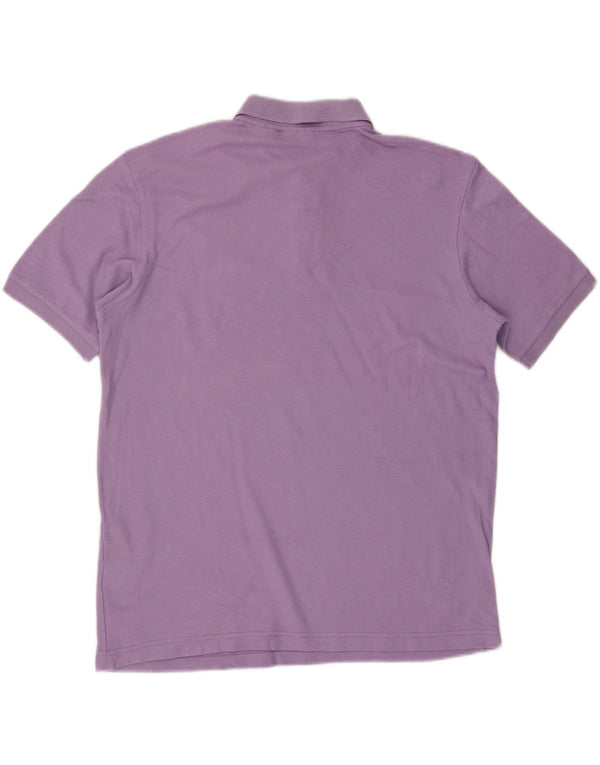 Fila Mens Polo Shirt Large Purple Cotton