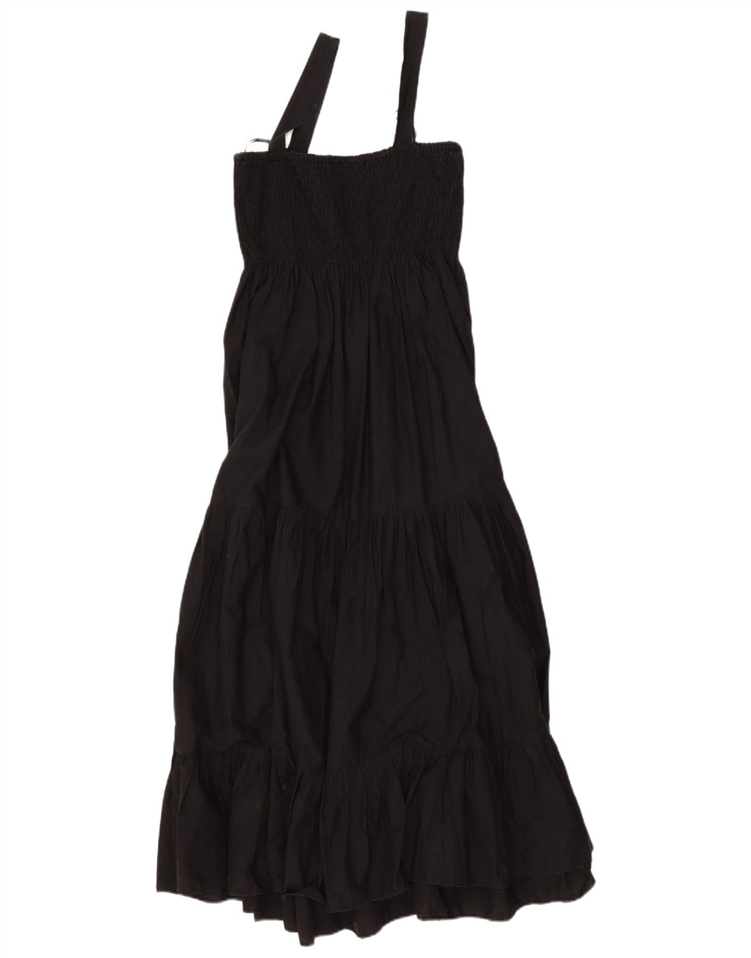 Zara Womens Sleeveless Maxi Dress UK 12 Medium Black Cotton