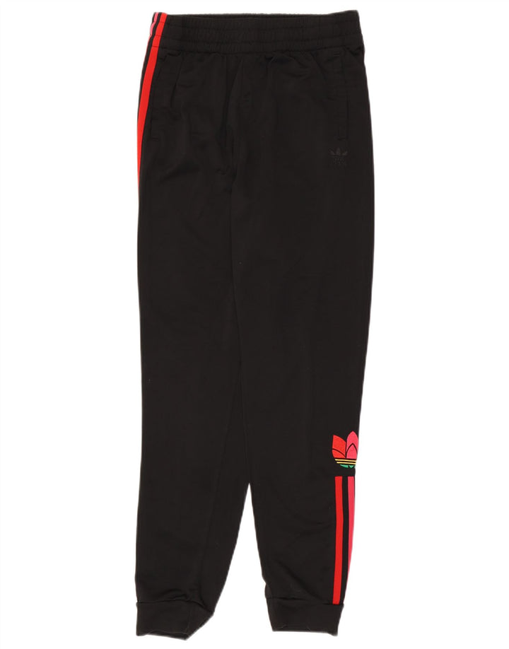 Adidas Boys Graphic Tracksuit Trousers Joggers 14-15 Years  Black Polyester