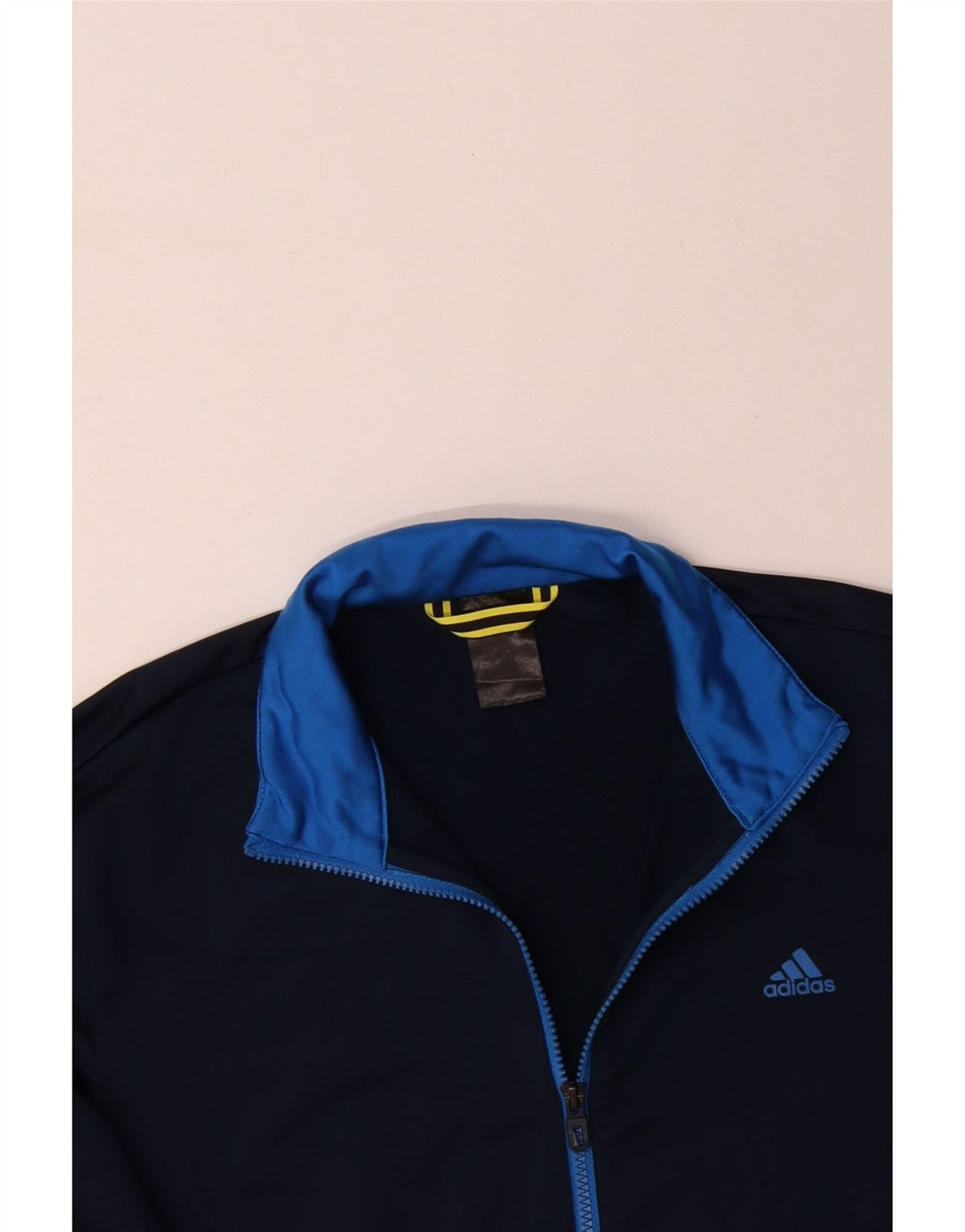 ADIDAS Mens Tracksuit Top Jacket UK 44/46 XL Navy Blue Polyester