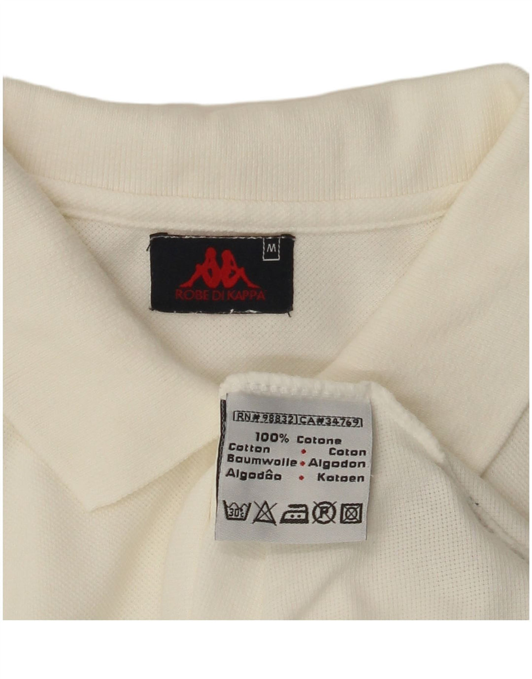 KAPPA Womens Sleeveless Polo Shirt UK 12 Medium White Cotton