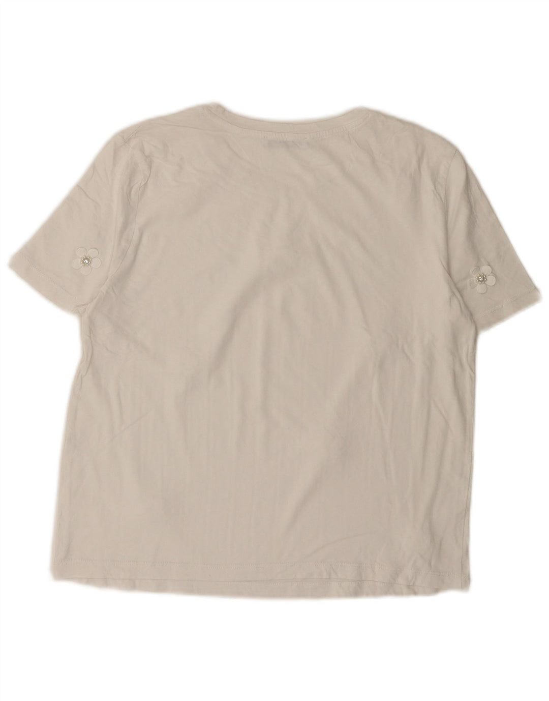 Zara Womens T-Shirt Top UK 14 Medium White Floral