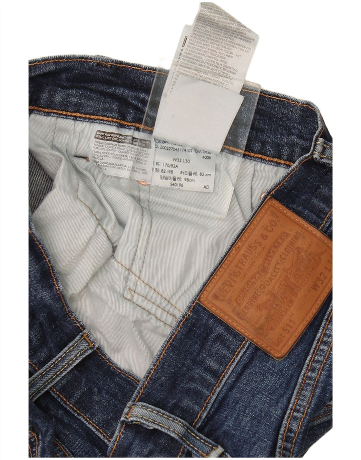 Levi's Mens 511 Slim Jeans W32 L30 Blue Cotton