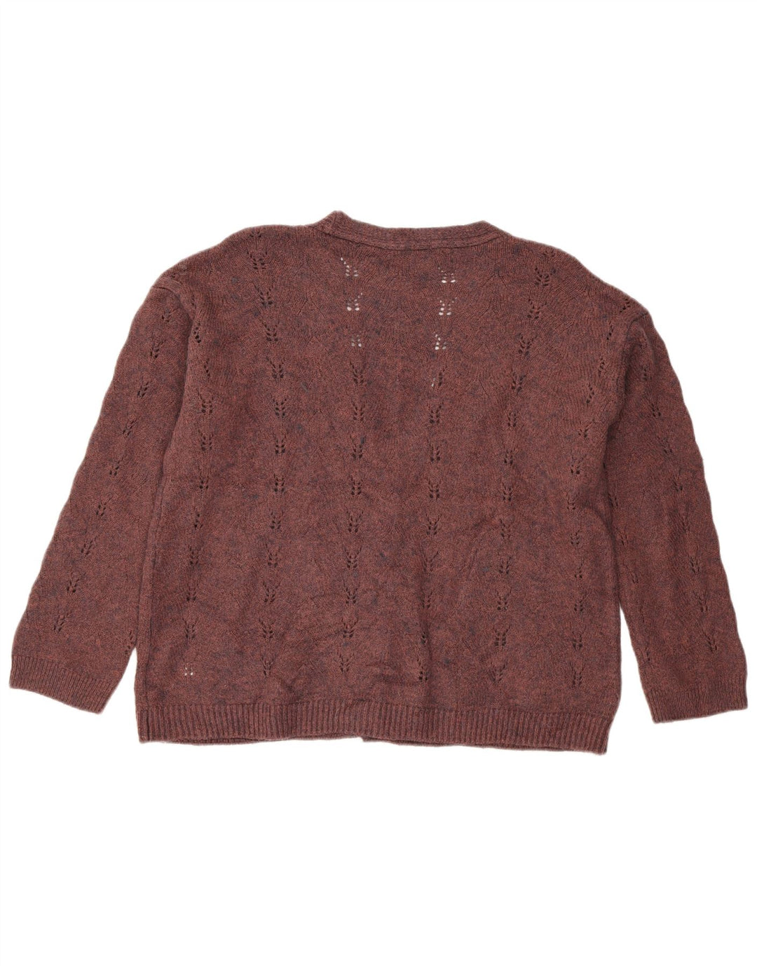 White Stuff Womens Loose Fit Cardigan Sweater UK 14 Medium Maroon Acrylic