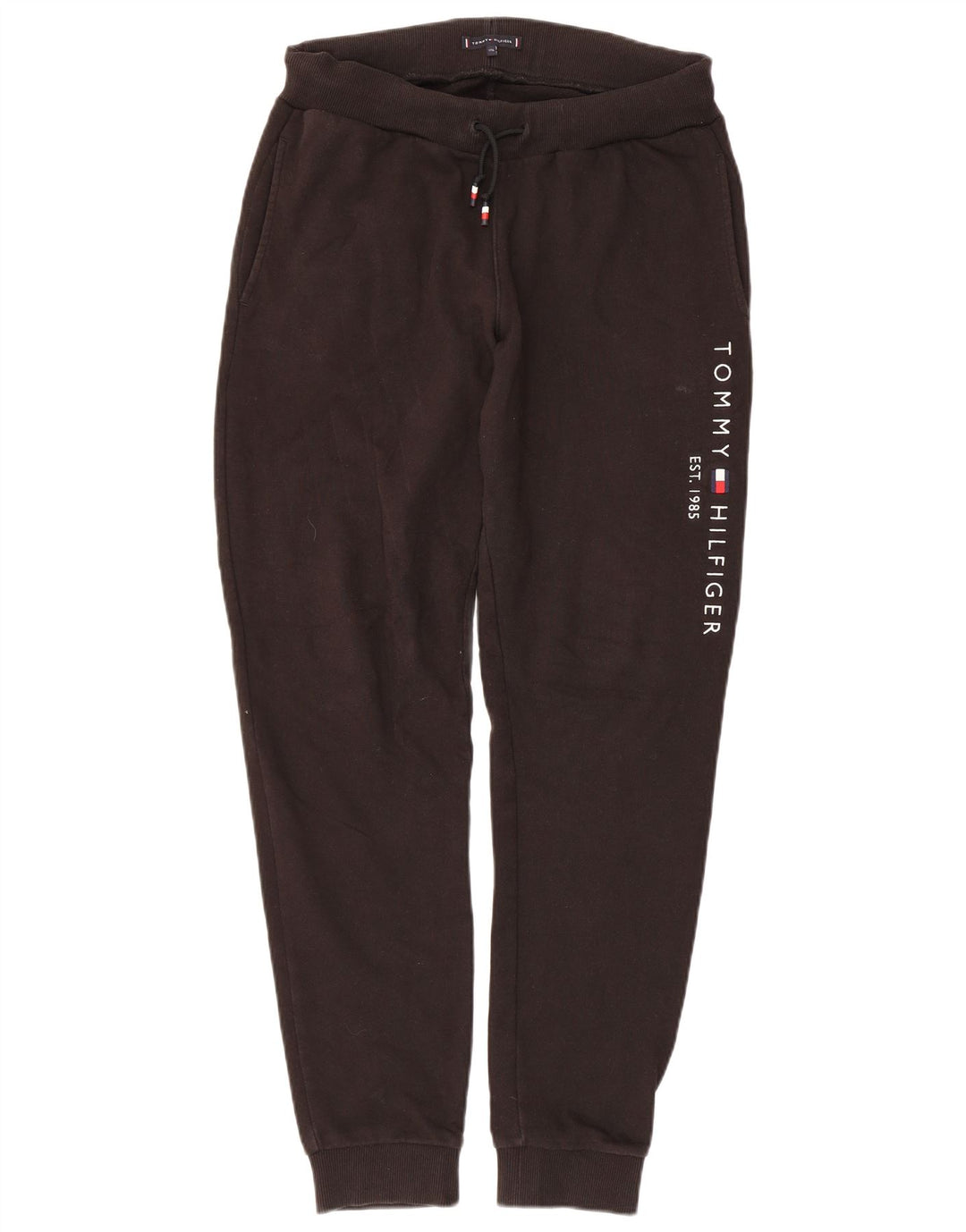TOMMY HILFIGER Boys Graphic Tracksuit Trousers Joggers 15-16 Years  Black