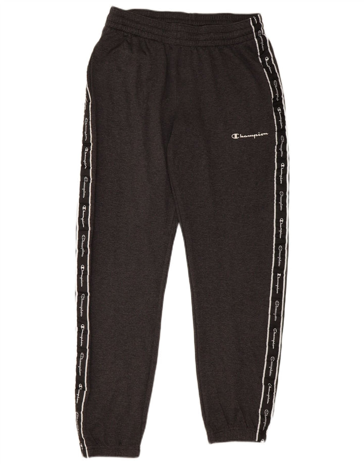 Champion Mens Graphic Tracksuit Trousers Joggers XS  Grey Polyester