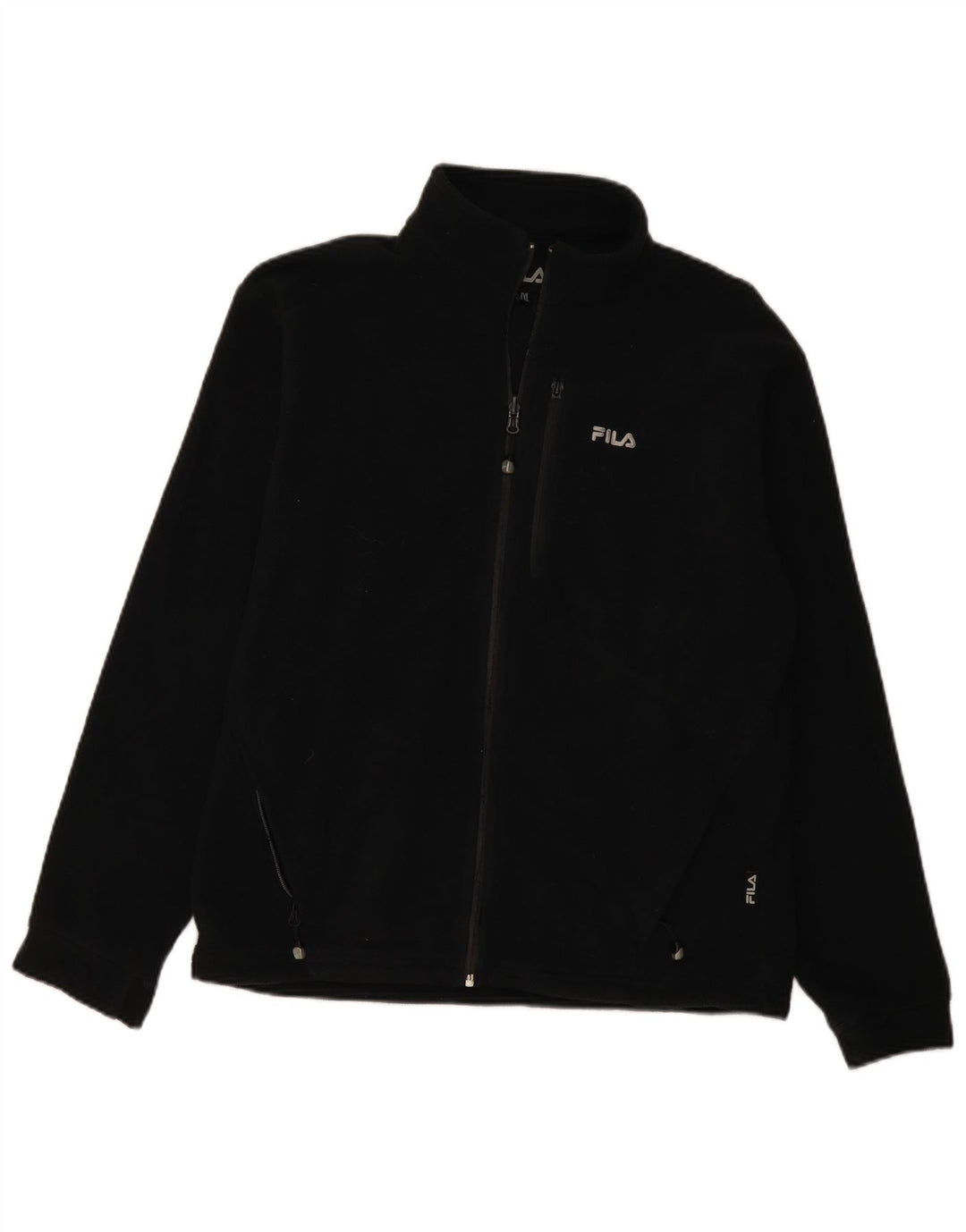 FILA Mens Fleece Jacket UK 40 Large Black Polyester