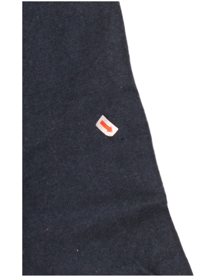 TIMBERLAND Mens V-Neck Jumper Sweater Medium Navy Blue Wool