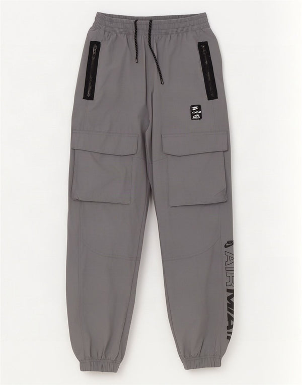 Nike Mens Cargo Graphic Tracksuit Trousers Joggers Small Grey Colourblock