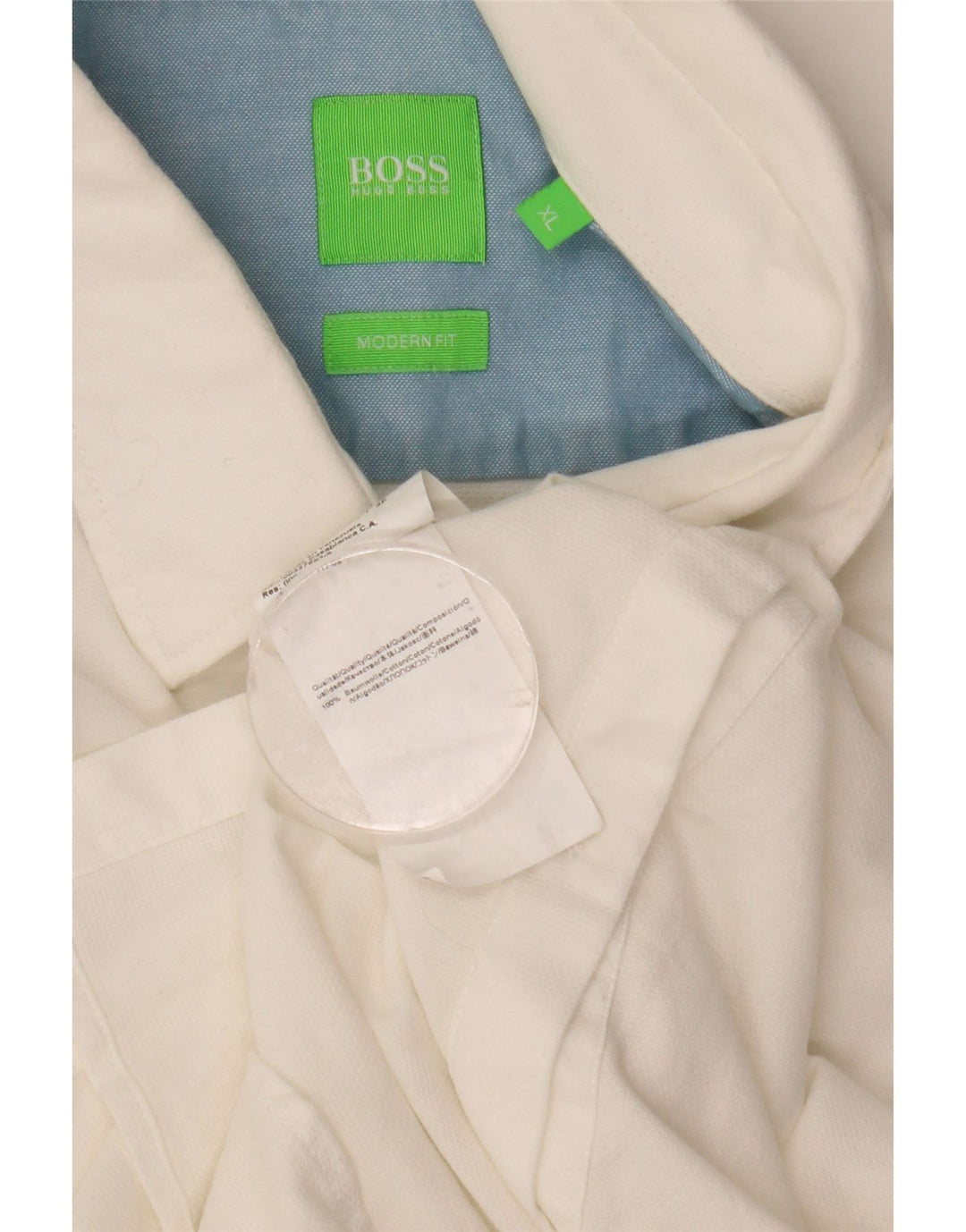 Hugo Boss Mens Modern Fit Shirt XL White Cotton