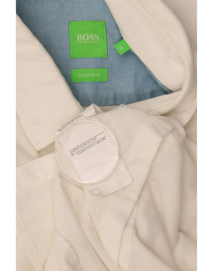 Hugo Boss Mens Modern Fit Shirt XL White Cotton
