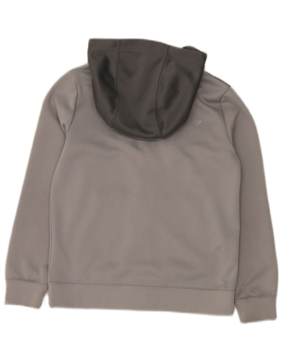 Nike Boys Zip Hoodie Sweater 10-11 Years Medium Grey Colourblock Polyester