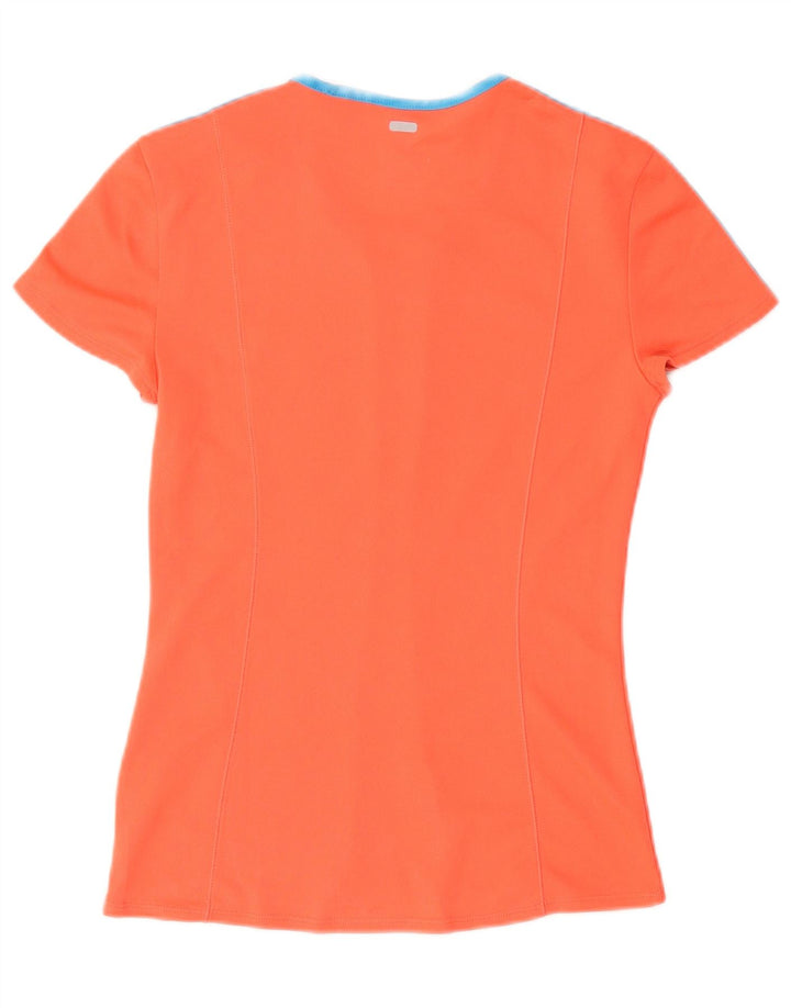 ADIDAS Womens Climalite T-Shirt Top UK 4/6 XS Orange Polyester