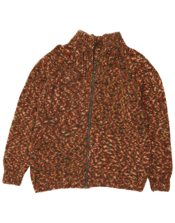 Vintage Mens Cardigan Sweater Medium Multicoloured Flecked