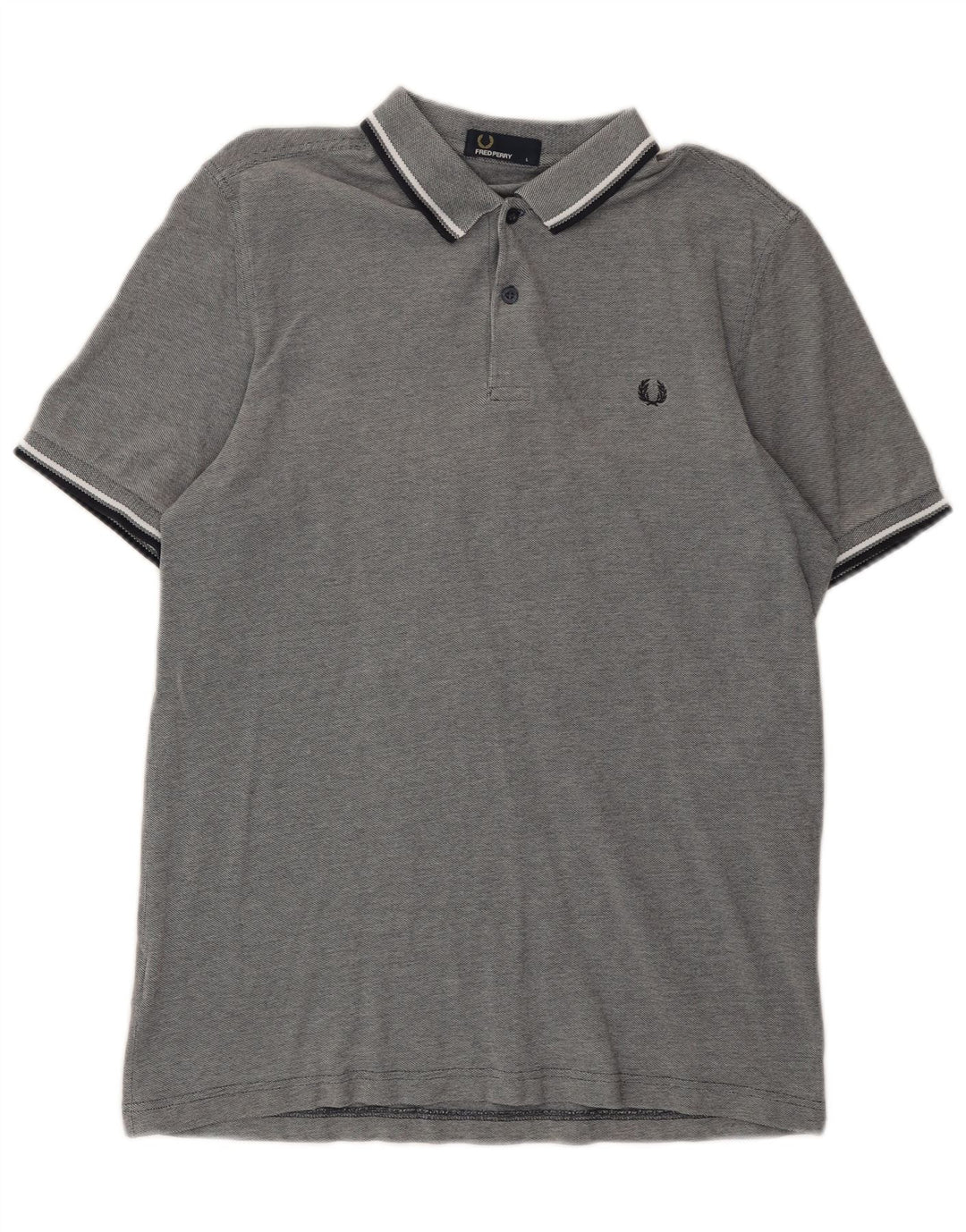 Fred Perry Mens Polo Shirt Large Grey Cotton