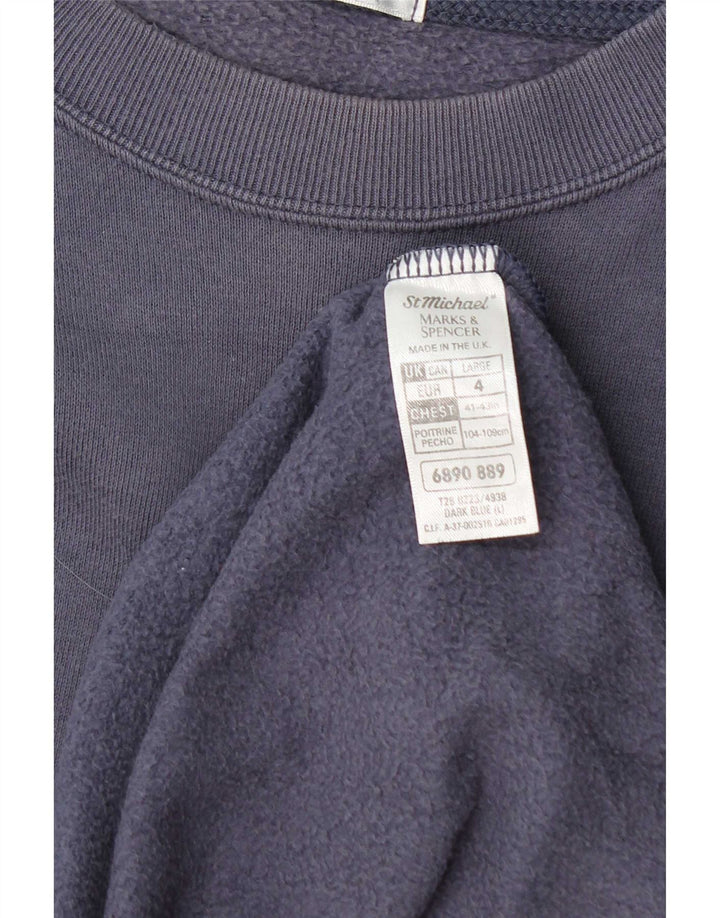 Marks & Spencer Mens Sweatshirt Jumper Large Navy Blue Cotton